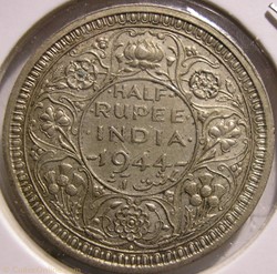 George VI - Half Rupee 1944 Bombay - British India