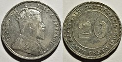 Edward VII - 20 Cents 1902 - Straits Settlements