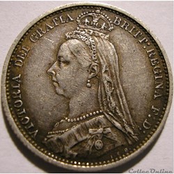 Victoria - Jubilee Sixpence 1887 - Kingdom of Great Britain