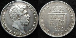 1855 Royaume de Naples, 20 Grana - Ferdinando II