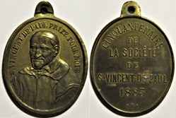 Médaillon 1833-1883 - Société de Saint-Vincent de Paul