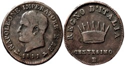 1811 Regno d'Italia, Centesimo Bologna - Napoleone I