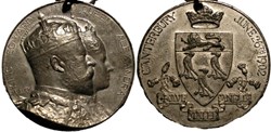 Edward VII & Alexandra - 1902 Coronation Medal, Canterbury - UK