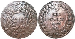 Argentina - 2 Reales 1860, Buenos Aires