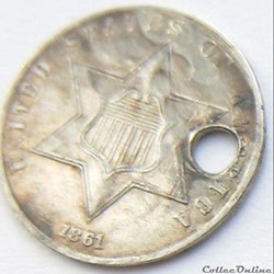 1861 - Silver Three Cents