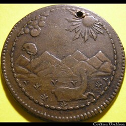 Peru - Quarto de Peso 1823 V Lima