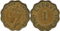 George VI - One Piastre 1944 - Cyprus