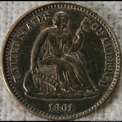1861 Half Dime (ex.2)