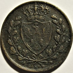 1826 Royaume de Sardaigne, 5 Centesimi L, Torino - Carlo Felice
