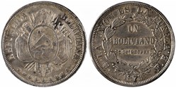 1873 Potosi - Un Boliviano