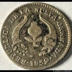 1/2 Real 1839 RU Popayán
