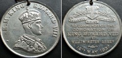 Edward VIII - Coronation Medal 1937 at Westminster Abbey, UK (ex.2)