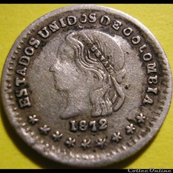 1/2 Decimo 1872 Medellin