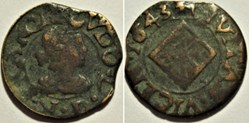 1643 Ciudad de Vich - Dinero - Luis XIII de Francia