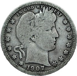 1907 San Francisco Quarter $