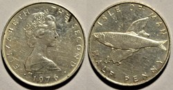 Elizabeth II - Half Penny 1976 - Isle of Man