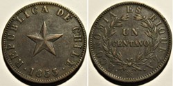 Chile - Un Centavo 1853