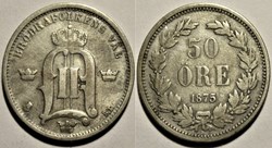 Sweden - Oskar II - 50 Öre 1875 (2)