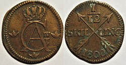 Sweden - Gustav IV Adolf - 1/12 Skilling 1808