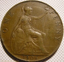Edward VII - One Penny 1906 - Great Britain
