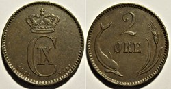 Christian IX Denmark - 2 Øre 1902