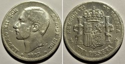 1883 - 1 Peseta - Alfonso XII de España