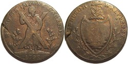 1792 HalfPenny St. Andrew, Hutchison's Token - Lothian, Edinburgh, Scotland