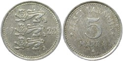 Estonia, Republic - 5 Marka 1922
