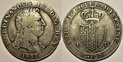 1805 Naples, 120 Grana - Ferdinand IV des Deux-Siciles