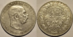 Franz Joseph I - 5 Corona 1909, Austrian Empire