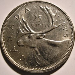 Elizabeth II - 25 Cents 1975