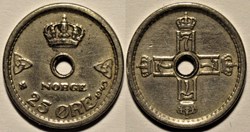 Haakon VII of Norway - 25 Øre 1949