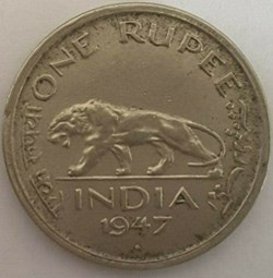 George VI - One Rupee 1947 Bombay - British India