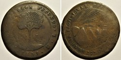 Honduras - 8 Reales 1857 - Moneda Provisional (ex.2)