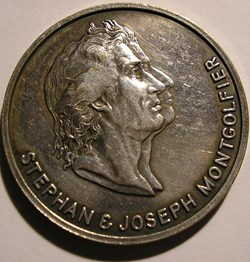 Stephan & Joseph Montgolfier - TWA Milestones in Manned Flight Token 1969 USA