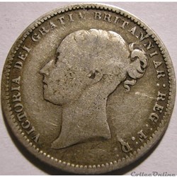 Victoria - Sixpence 1872 Kingdom of Great Britain