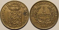 Christian IX of Denmark - 1 Cent 1883, West Indies