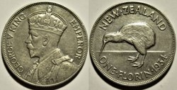 George V - One Florin 1934 - New Zealand