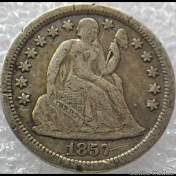 1857 Dime / 10 Cents