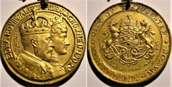 Edward VII & Alexandra - 1902 Coronation Medal, Gloucester - UK