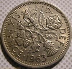 Elizabeth II - 6 Pence 1963 - UK