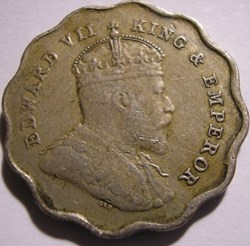 Edward VII - One Anna 1908 Bombay - British India