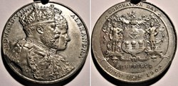Edward VII & Alexandra - 1902 Coronation Day, Sheffield Medal, England