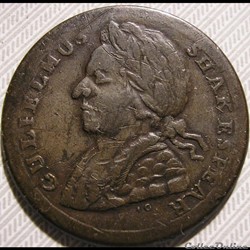 1790s Gulielmus Shakespear - Evasion HalfPenny Token, England