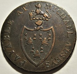 18th. HalfPenny - Success to Trade - Bury St Edmunds, England