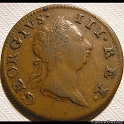 1769 Half Penny Hibernia - George III of Great Britain