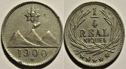 Guatemala - ¼ Real 1900 H