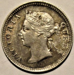 Victoria - 10 Cents 1886 - Mauritius