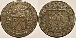 Ville de Paris - Jeton 1666 - L. Gellain, Mercerie des pauvres