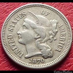1870 - 3 Cents